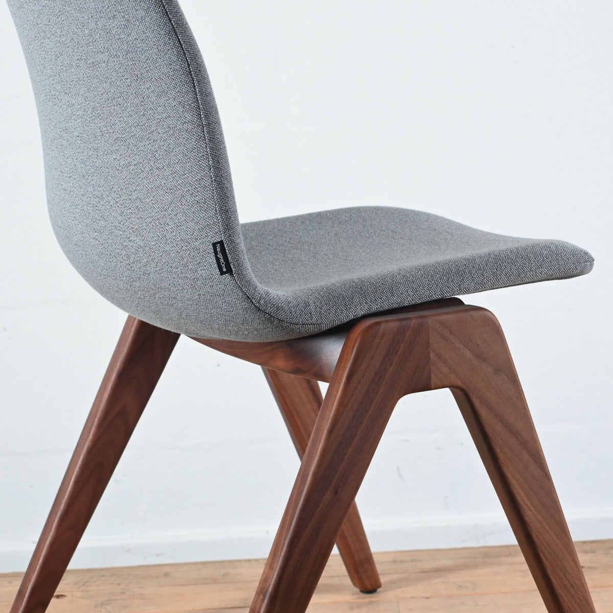 NaughtOne Viv Side Chair, Walnut Frame, Meld Quill Fabric