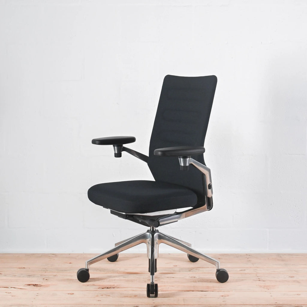 Vitra AC4 Black Fabric Office Chair, 3D Arms | Re-Lived