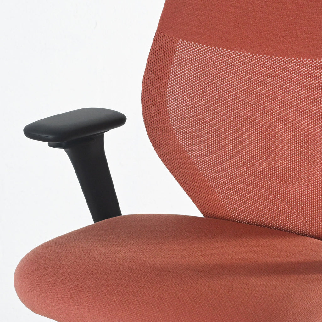 Vitra ACX Mesh Chair Terracotta Fabric Adjustable Arms | Re-Lived