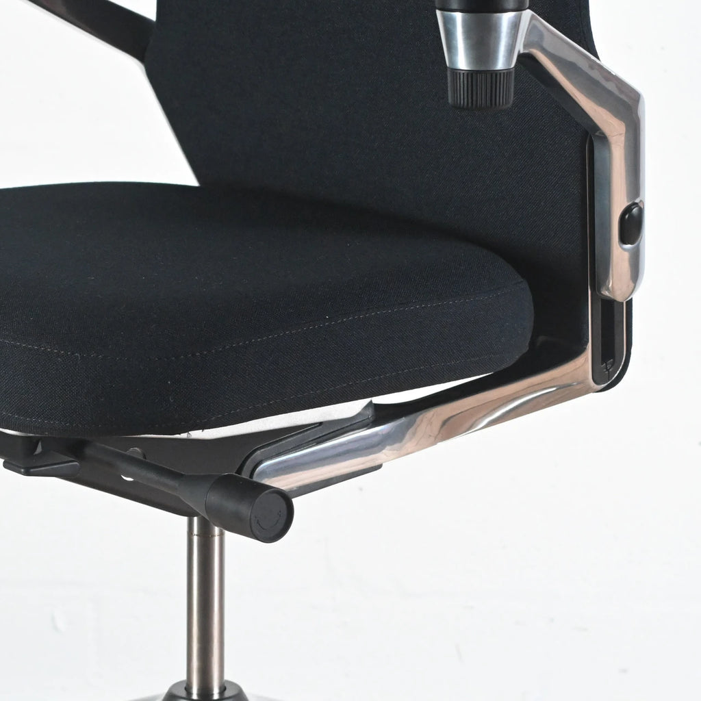 Vitra AC4 Black Fabric Office Chair, 3D Arms | Re-Lived