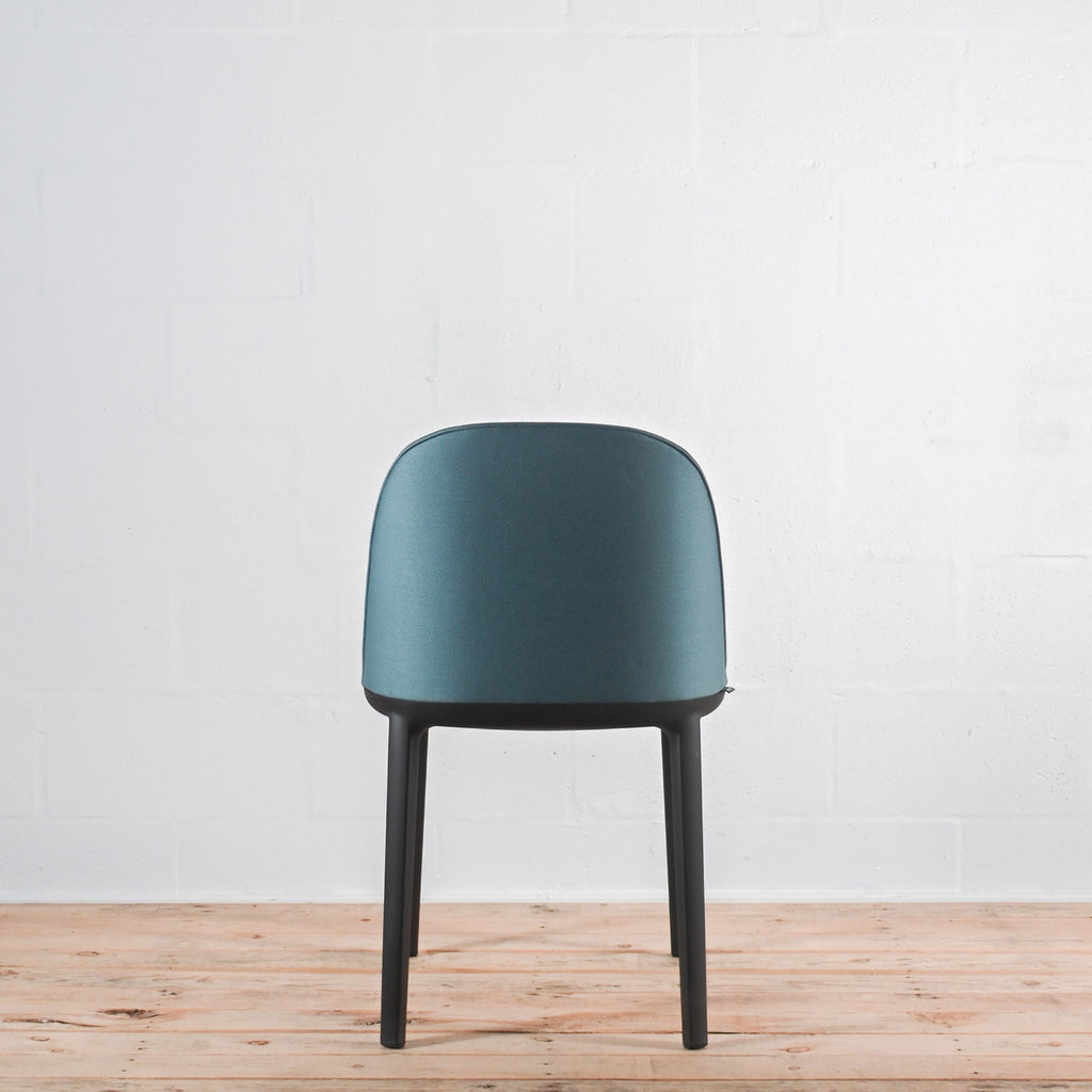 Vitra Softshell Side Chair 4 Leg Base in Blue Fabric | Re-Lived