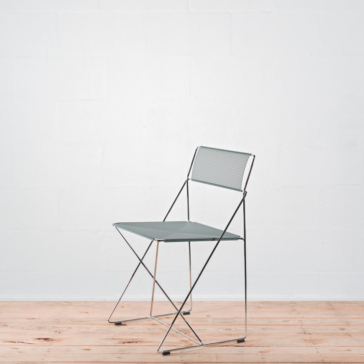 HAY X-Line Moss / Chrome Outdoor Chair | Re-Lived