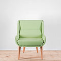 NaughtOne Hush Low Lounge Chair, Oak Legs, Honeydew Fabric
