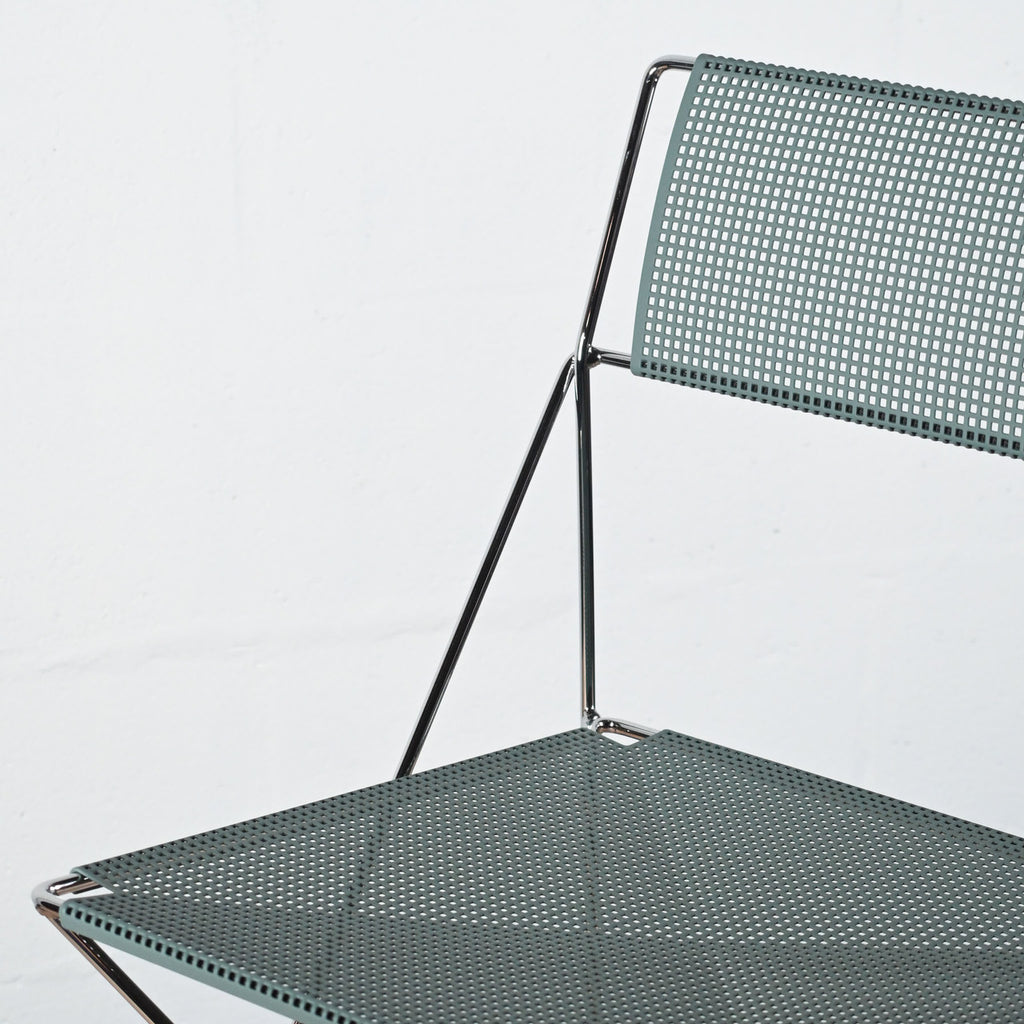 HAY X-Line Moss / Chrome Outdoor Chair | Re-Lived