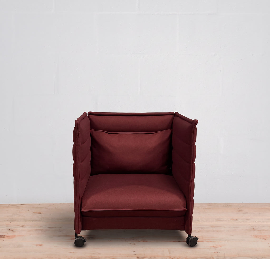 Vitra Alcove Low Back Loveseat - Chestnut