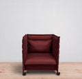 Vitra Alcove Low Back Loveseat - Chestnut