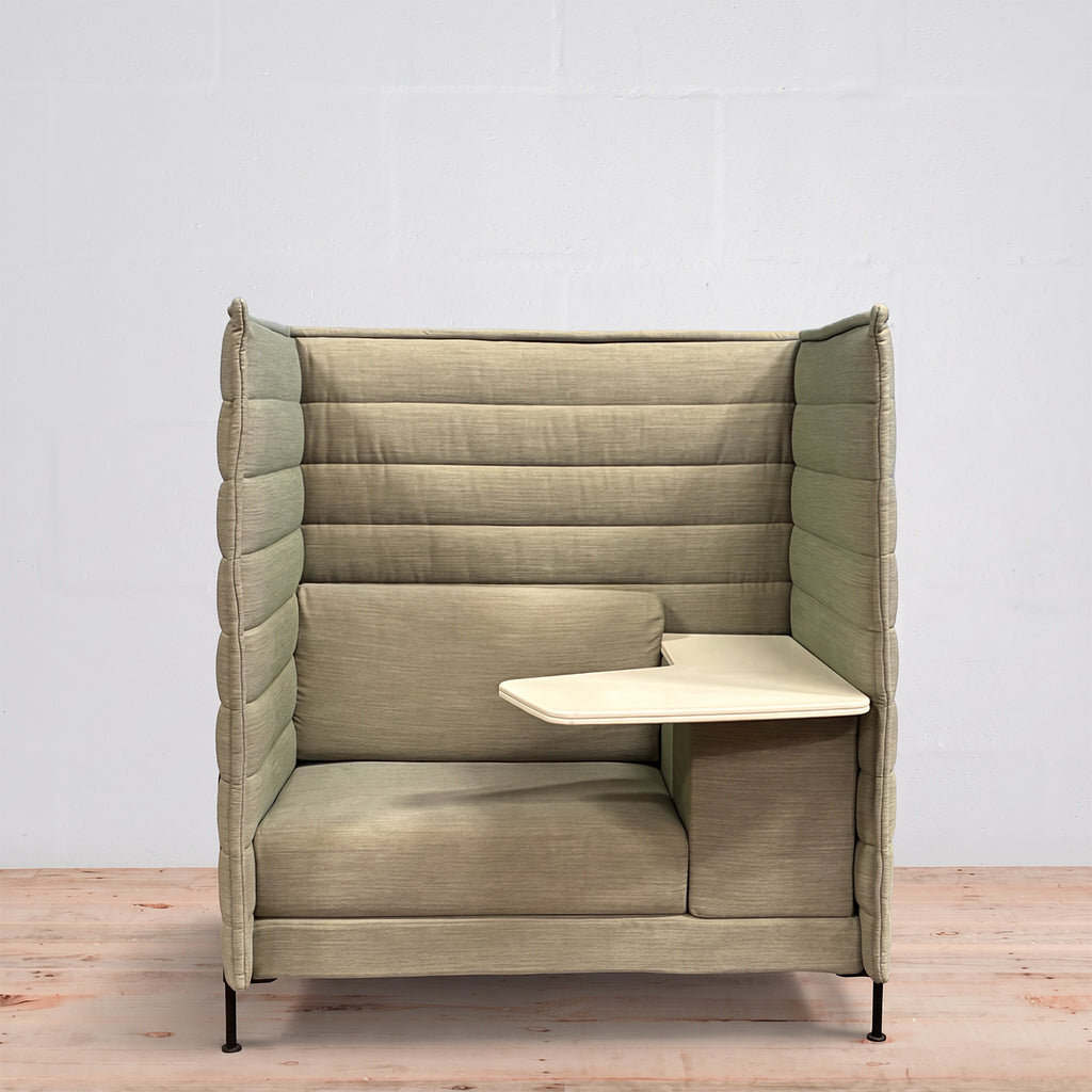 Vitra Alcove Work with Left Side Desk - Sage Green