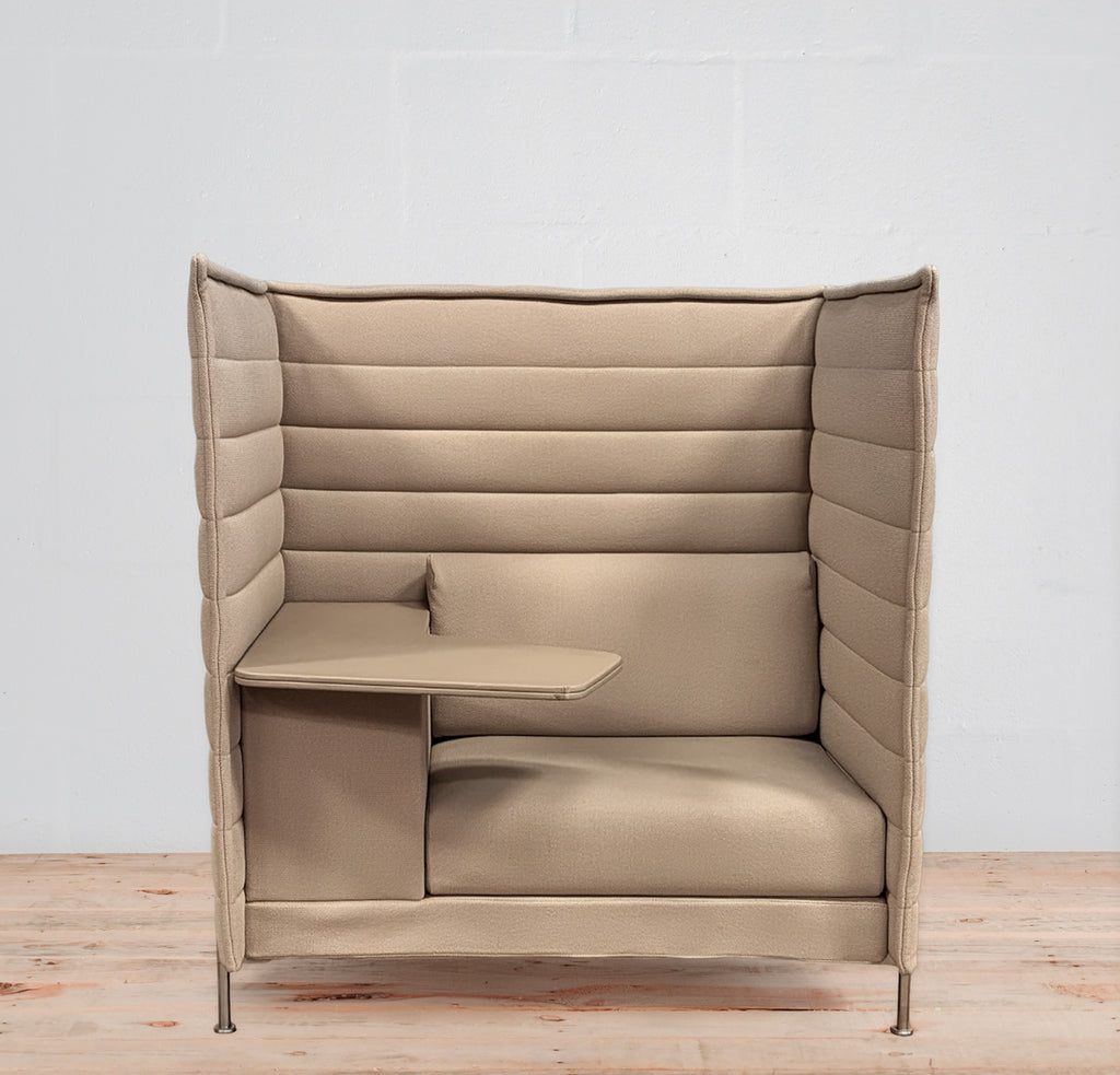 Vitra Alcove Work with Right Side Desk - Sage Green
