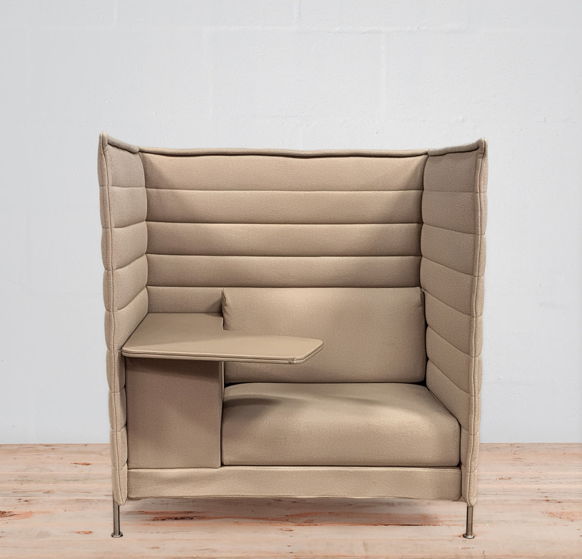 Vitra Alcove Work with Right Side Desk - Sage Green