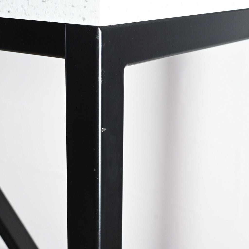 High Bench Table 1900 x 700mm Marble Laminate Top | Re-Lived