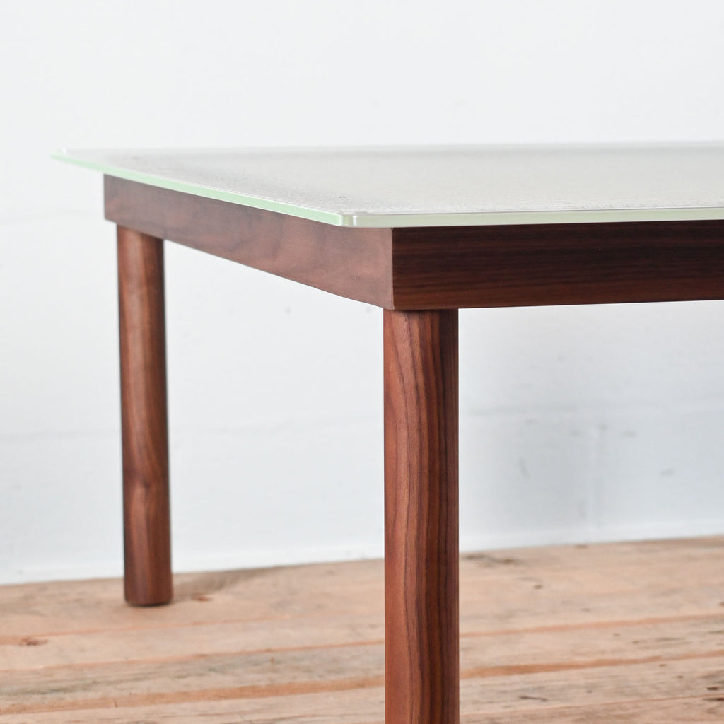 HAY Kofi Coffee Table Walnut / Reeded Glass | Re-Lived