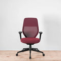 Vitra ACX Mesh Chair Dark Red Fabric Adjustable Arms | Re-Lived