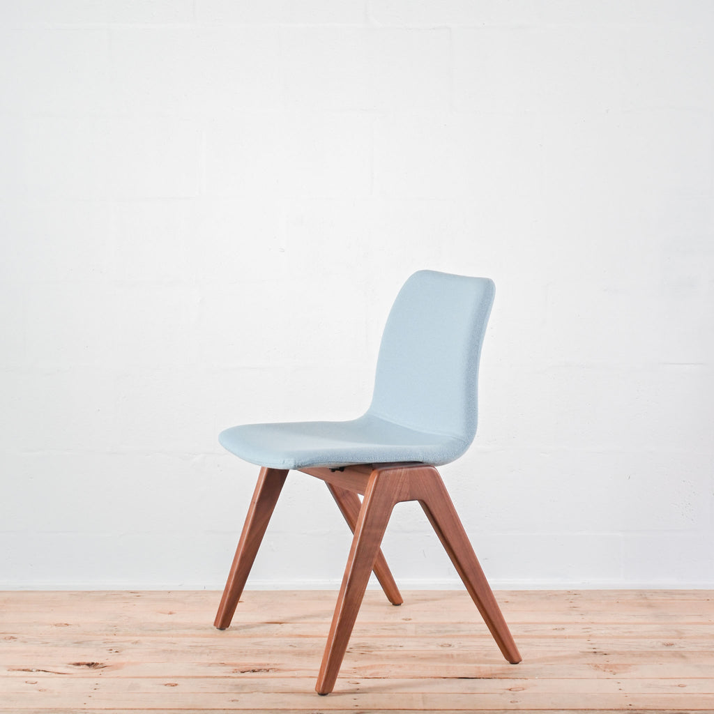 NaughtOne Viv Side Chair - Blue / Walnut