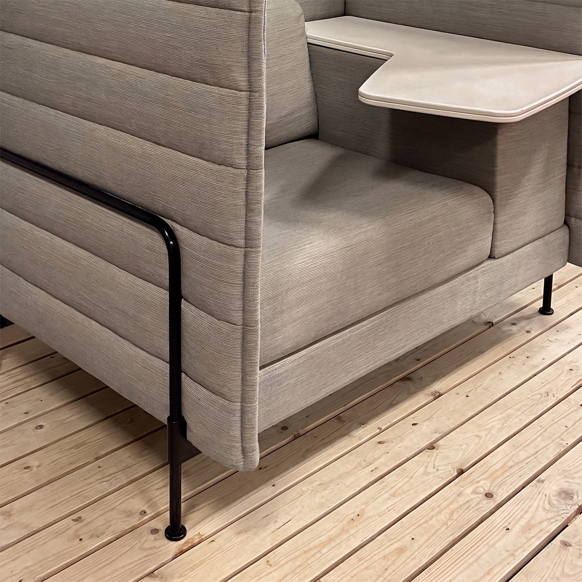 Vitra Alcove Work with Left Side Desk - Sage Green