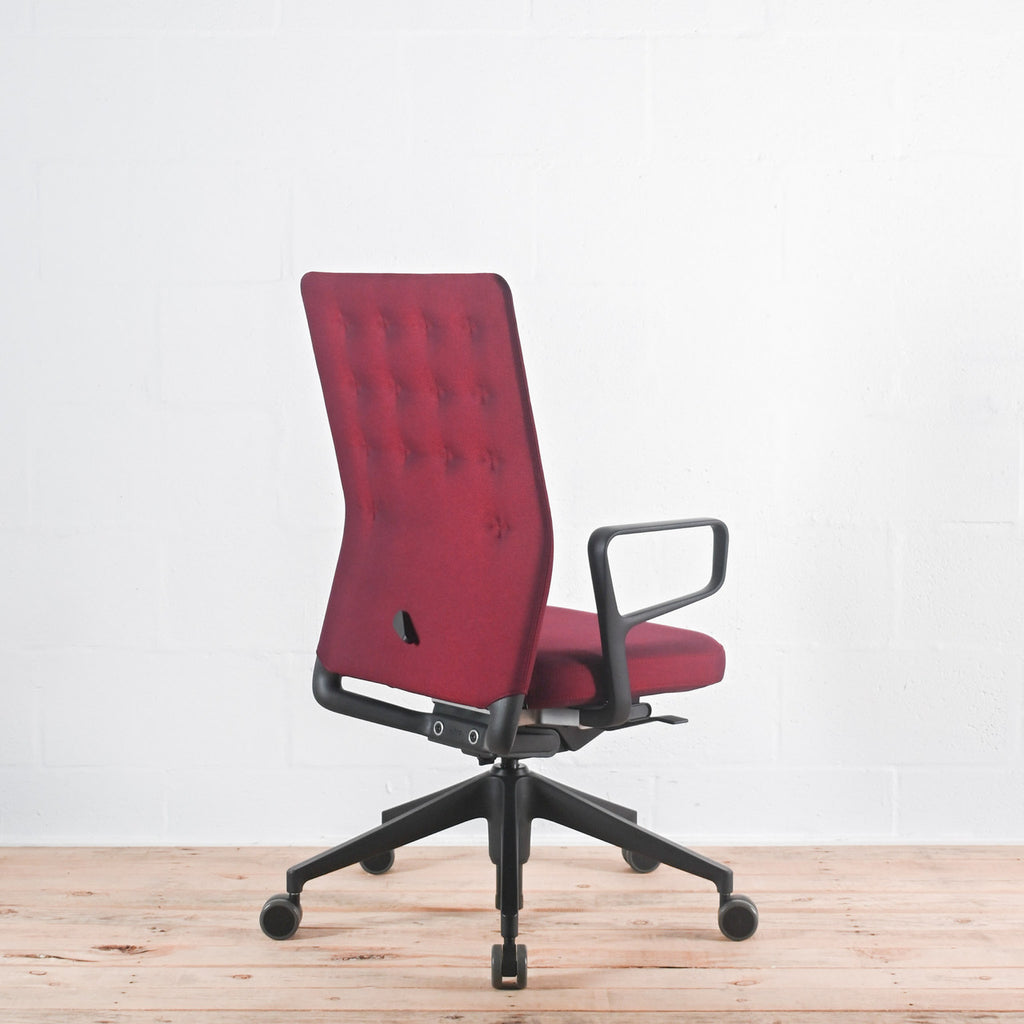 Vitra ID Trim Reflect Red Fabric Office Chair | Re-Lived