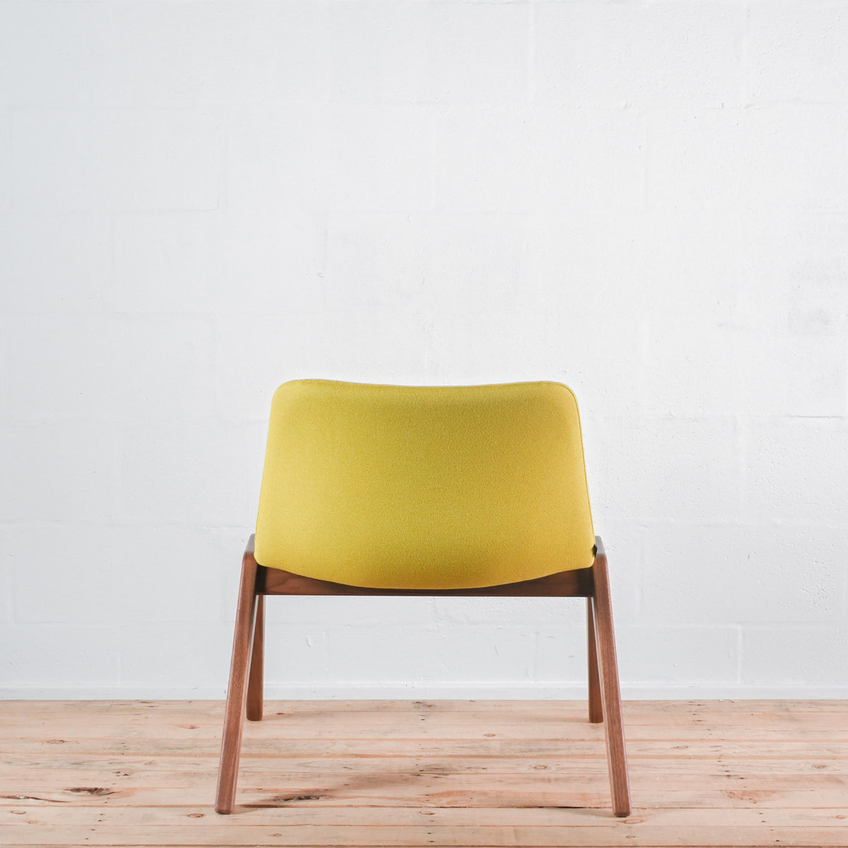 NaughtOne Viv Lounge Chair, Walnut Frame, Comet Yellow Fabric