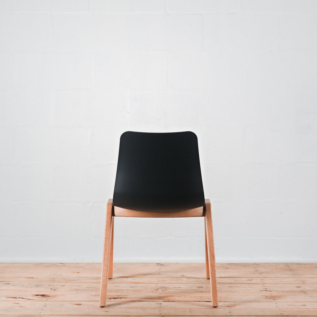 NaughtOne Polly Wood Side Chair - Black Grey / Oak