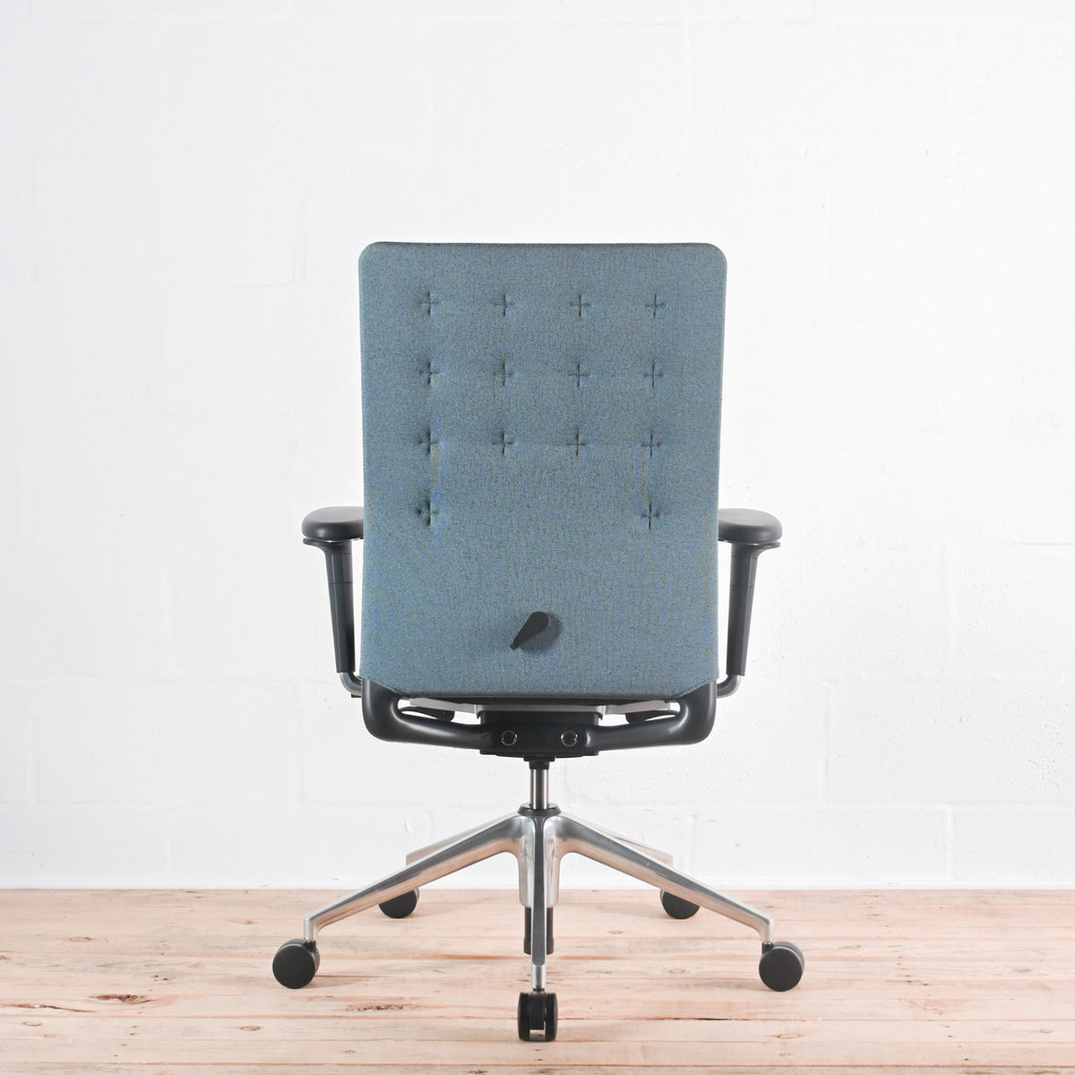 Vitra ID Trim Blue / Black Fabric Office Chair | Re-Lived