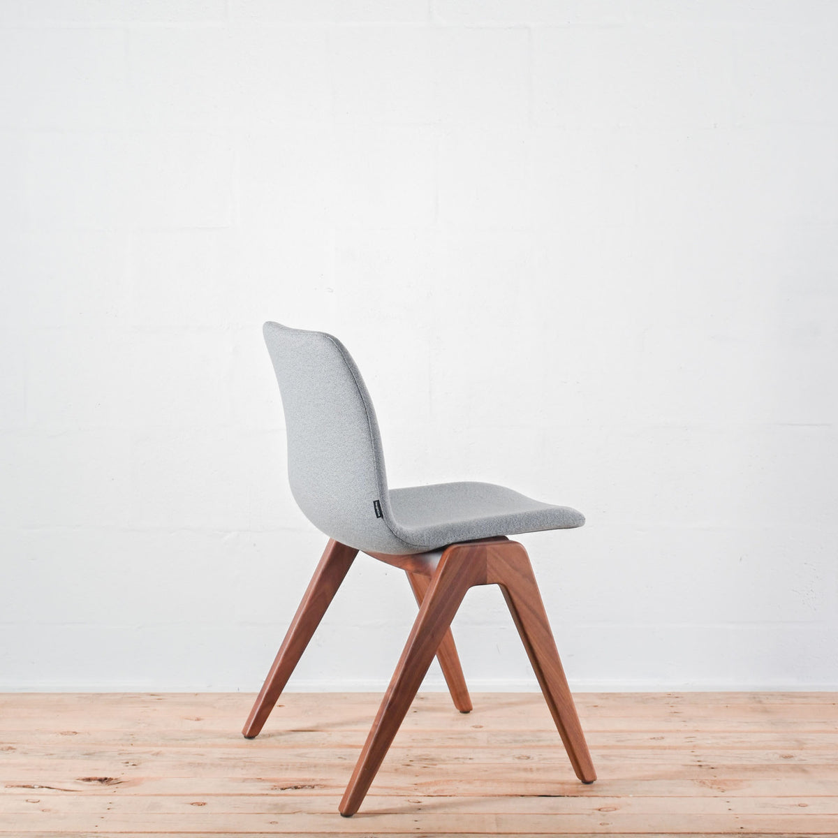 NaughtOne Viv Side Chair, Walnut Frame, Meld Quill Fabric
