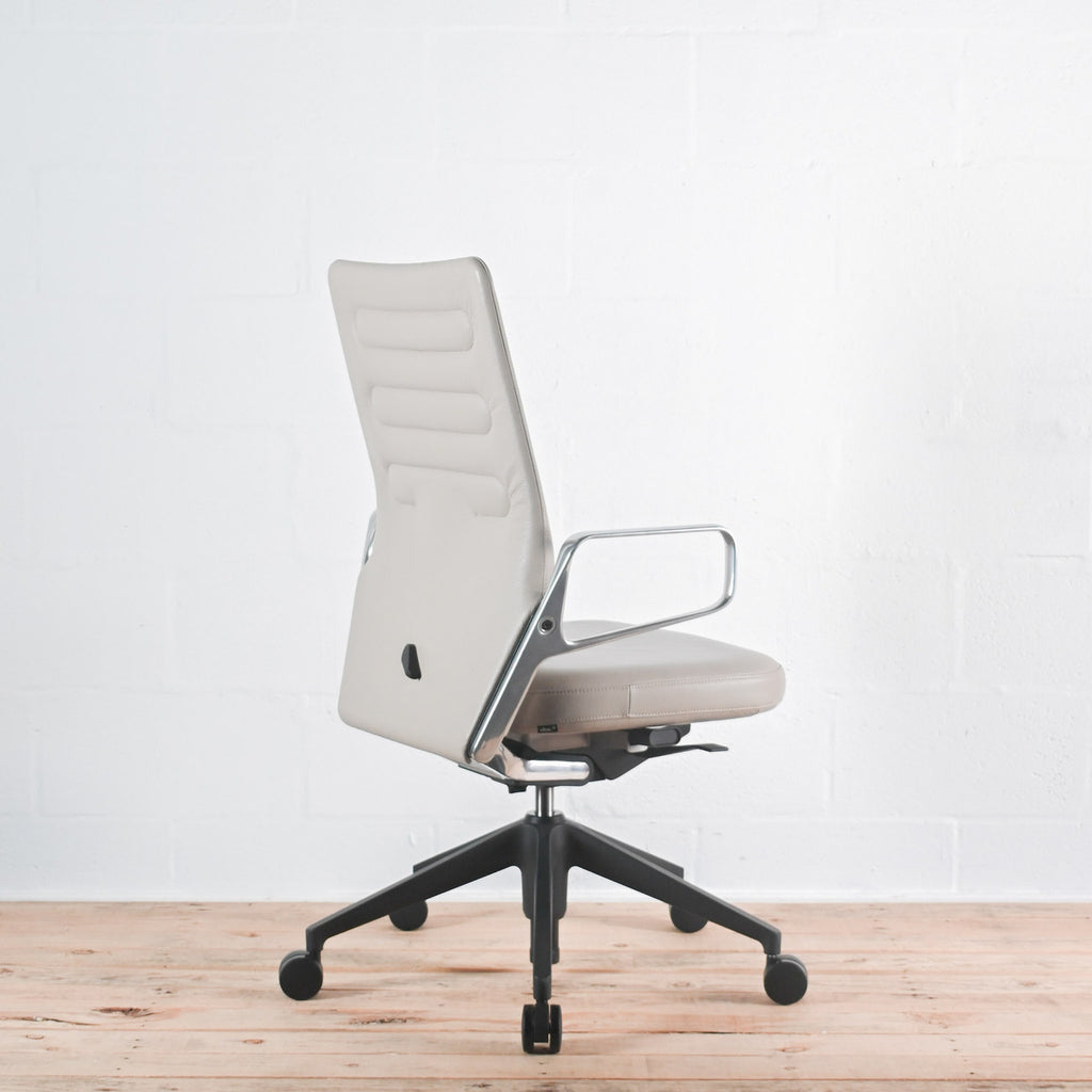 Vitra AC4 Leather Office Chair, Ring Arms | Re-Lived