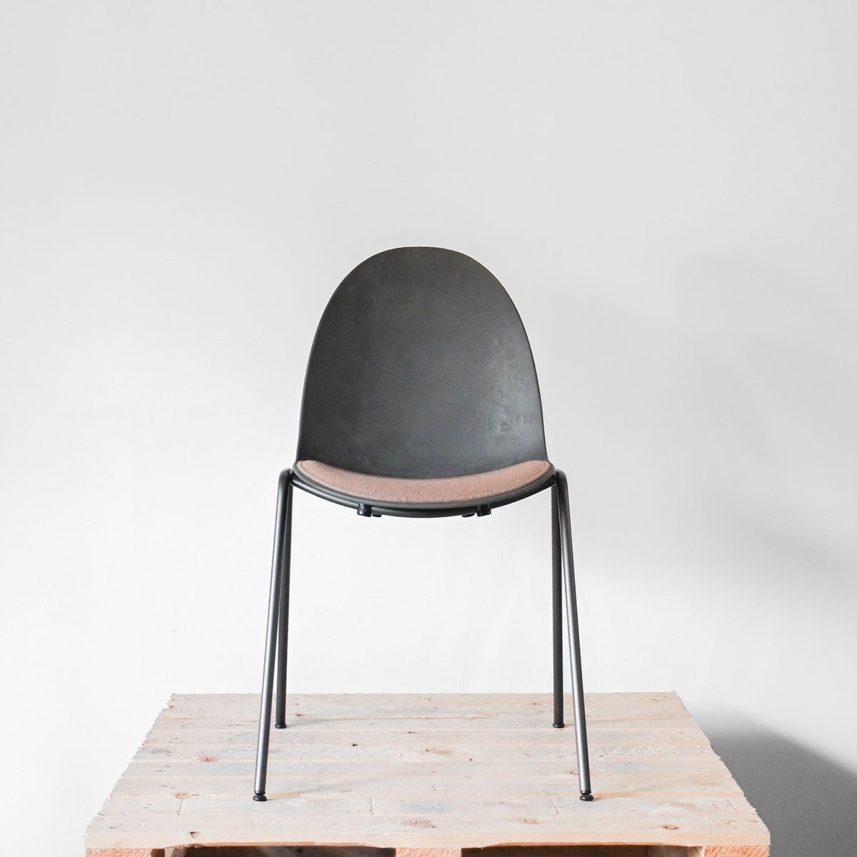 Mater Eternity Side Chair Upholstered Seat Rust Fabric | Re-Lived