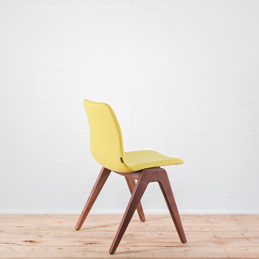 NaughtOne Viv Side Chair - Yellow / Walnut