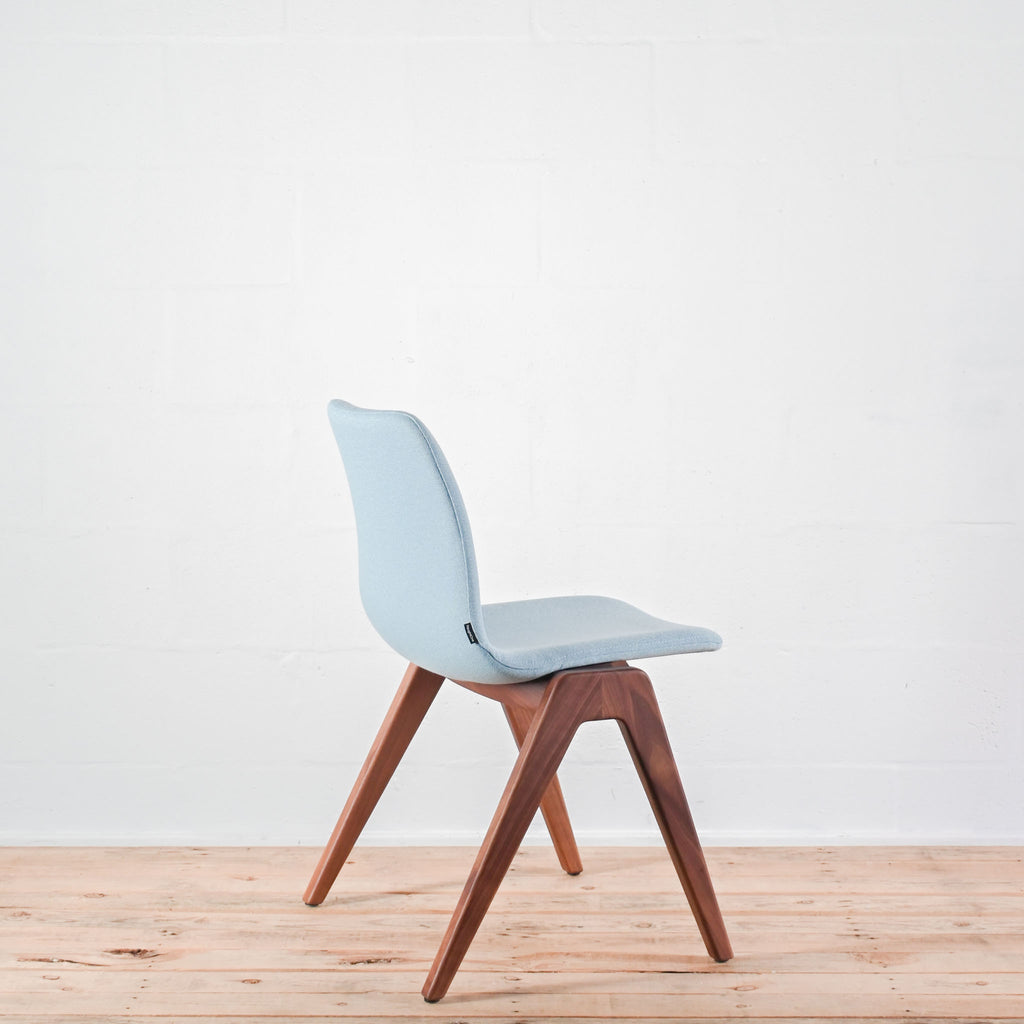 NaughtOne Viv Side Chair - Blue / Walnut