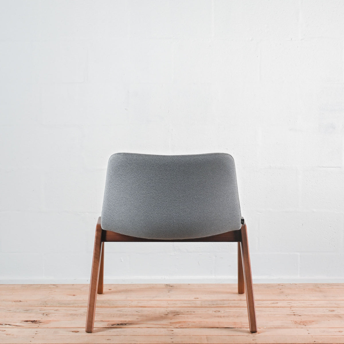 NaughtOne Viv Lounge Chair, Walnut Frame, Quill Fabric