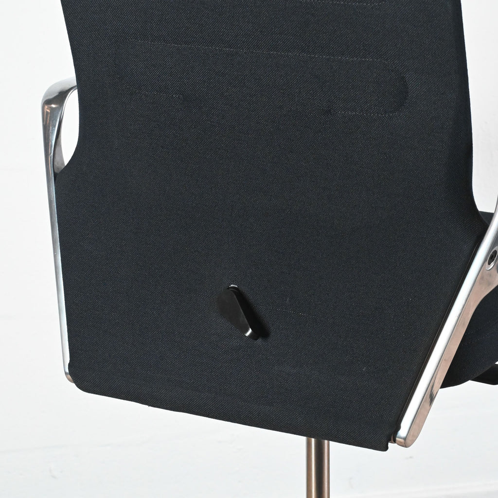 Vitra AC4 Black Fabric Office Chair, Ring Arms and Lumbar Support | Re-Lived