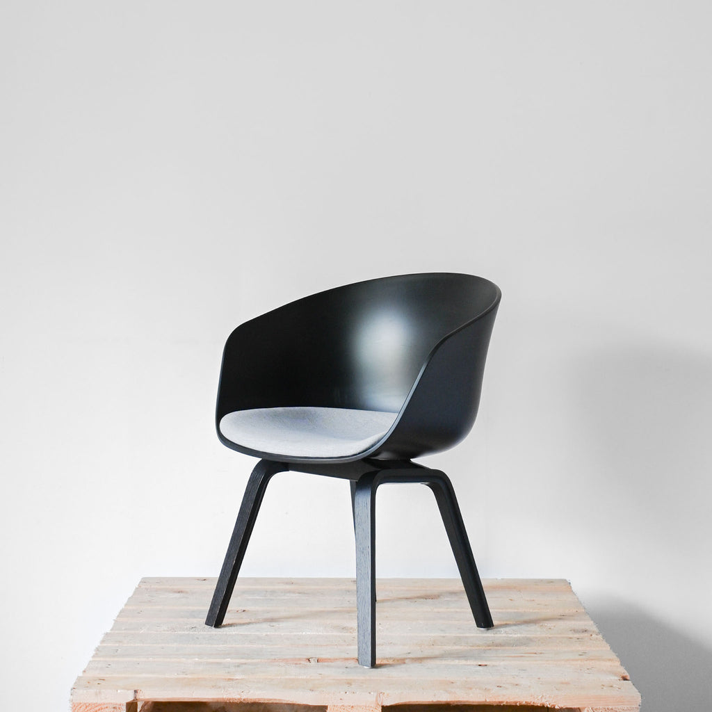 HAY AAC 22 Black Upholstered Seat Chair | Re-Lived