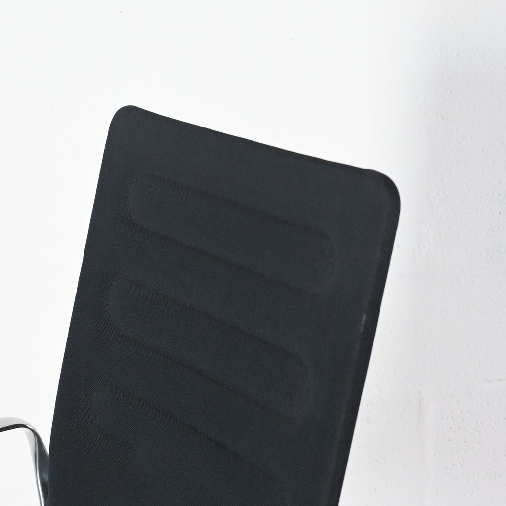 Vitra AC4 Black Fabric Office Chair, Ring Arms and Lumbar Support | Re-Lived