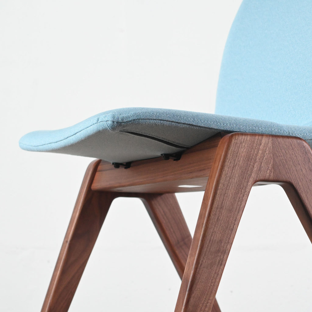 NaughtOne Viv Side Chair - Blue / Walnut