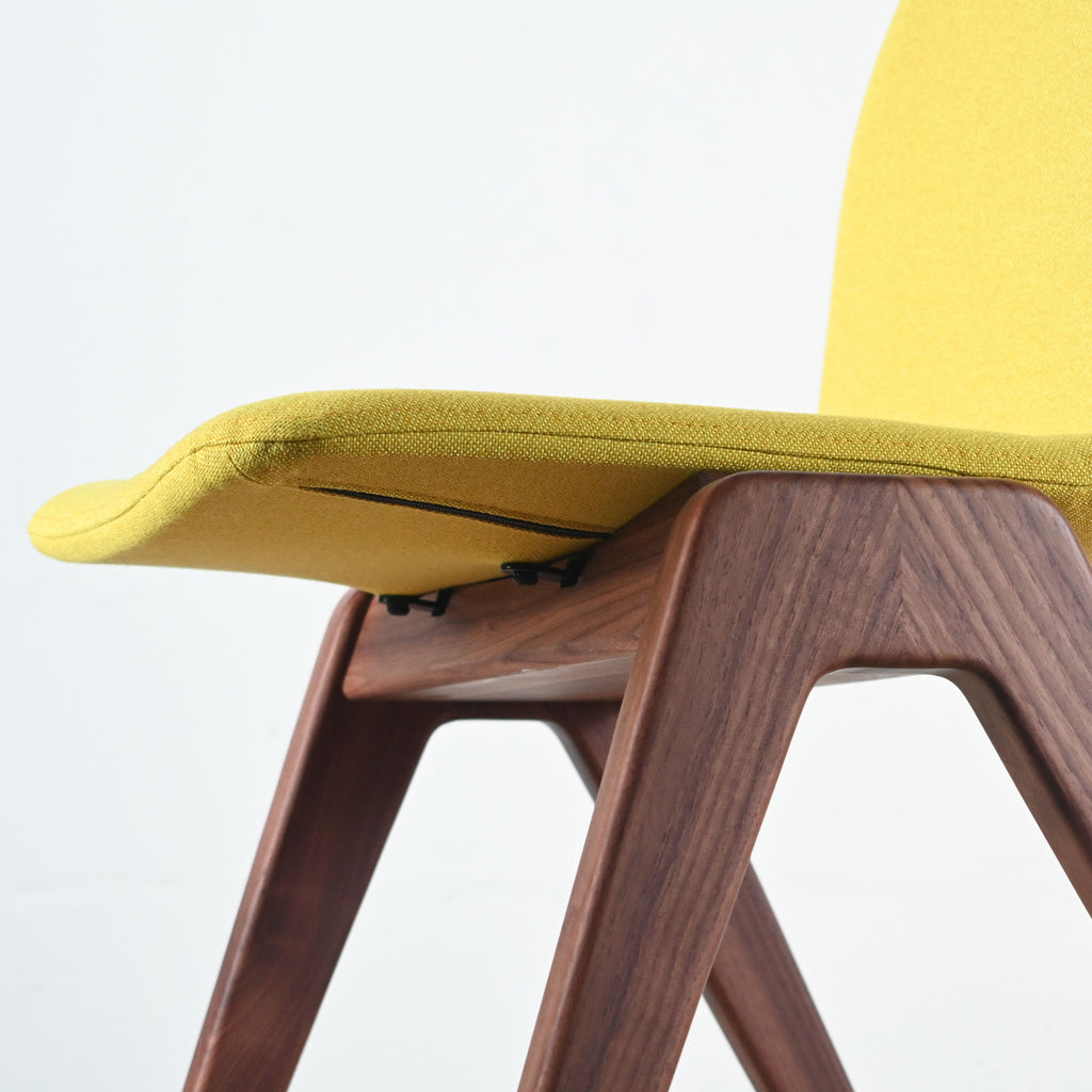 NaughtOne Viv Side Chair - Yellow / Walnut