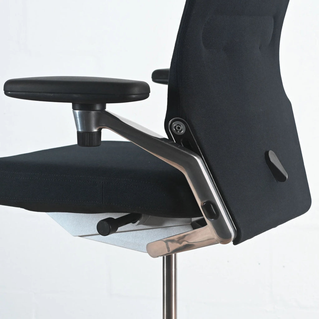 Vitra AC4 Black Fabric Office Chair, 3D Arms | Re-Lived