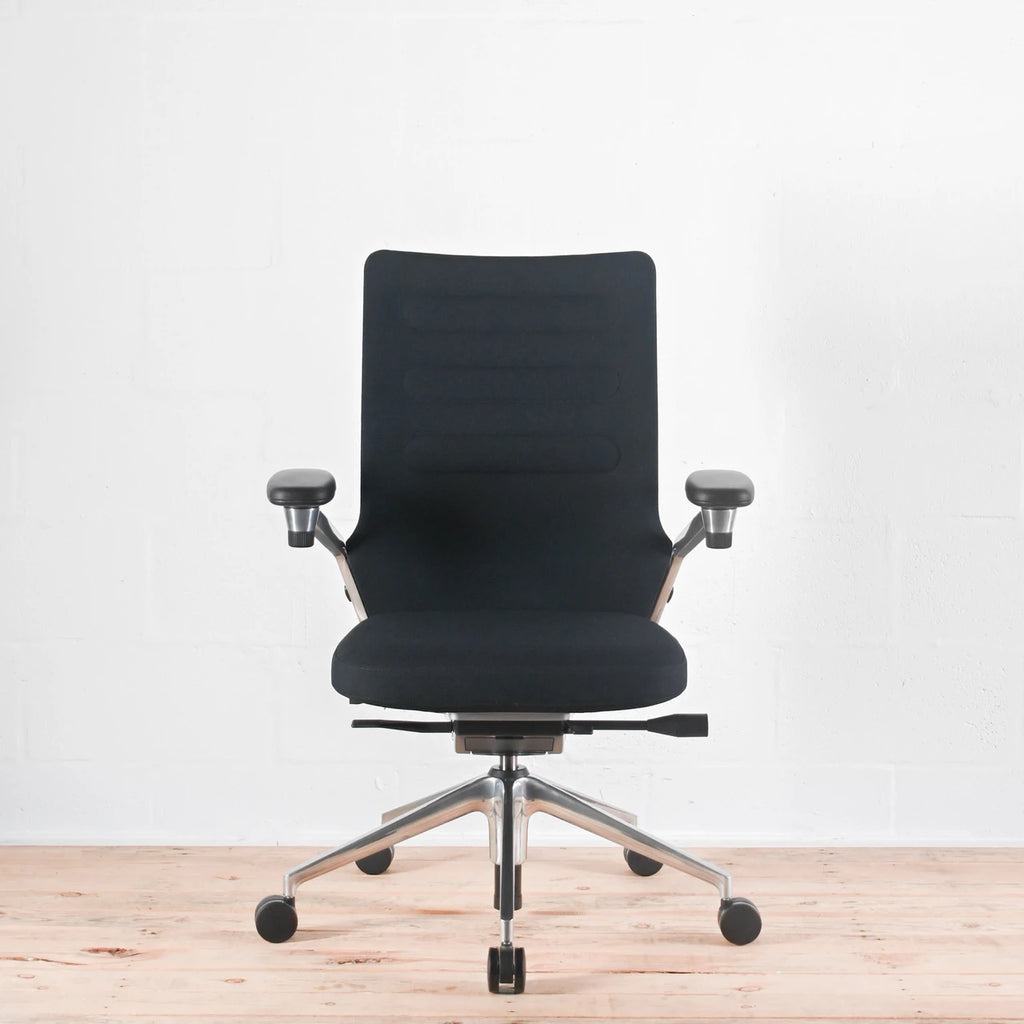 Vitra AC4 Black Fabric Office Chair, 3D Arms | Re-Lived