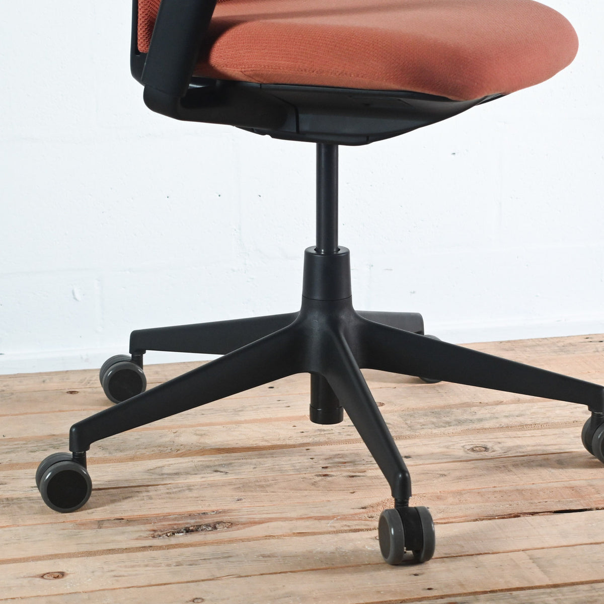 Vitra ACX Mesh Chair Terracotta Fabric Adjustable Arms | Re-Lived