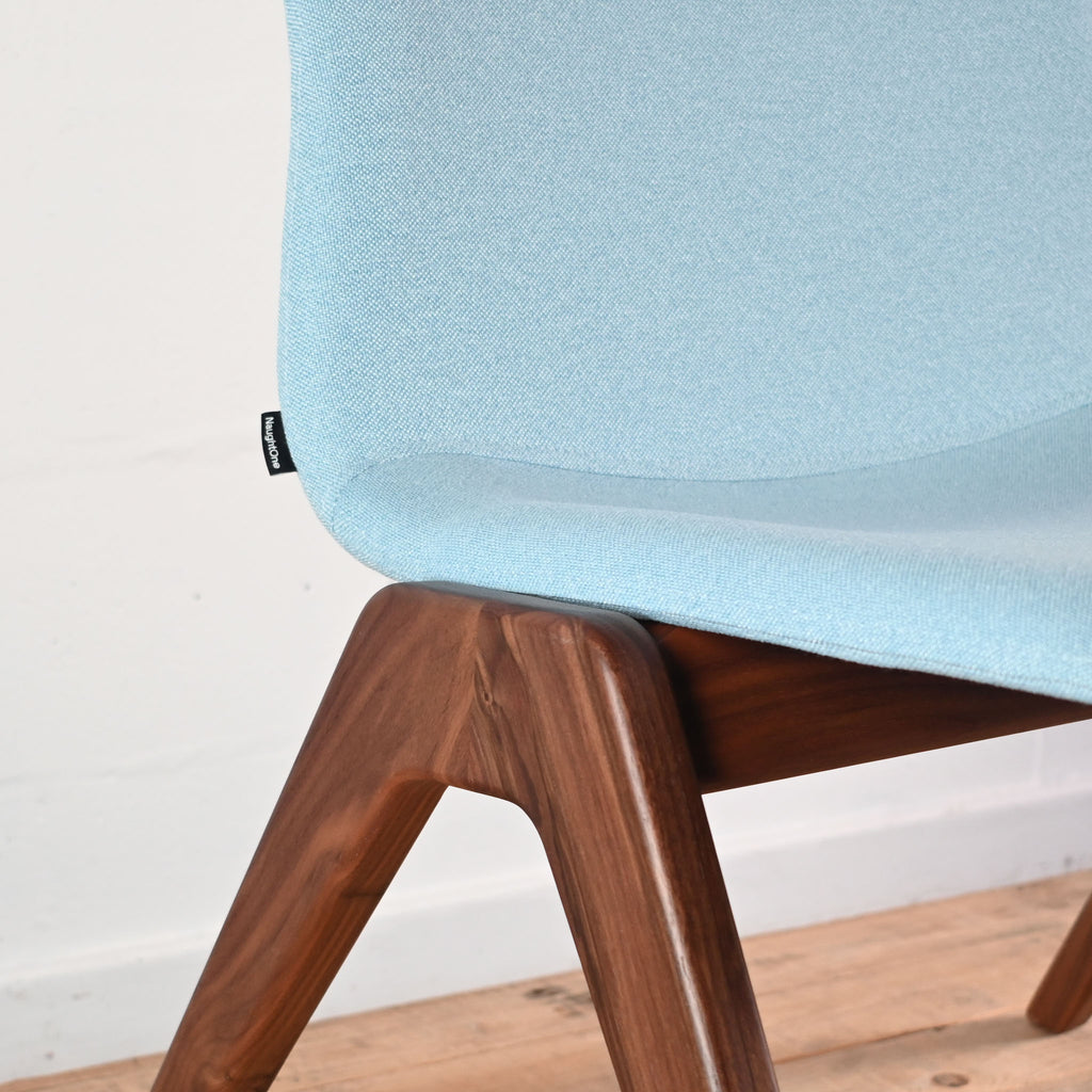 NaughtOne Viv Lounge Chair - Blue / Walnut