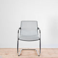 Vitra Unix Meeting Chair Ice Grey Diamond Mesh | Re-Lived