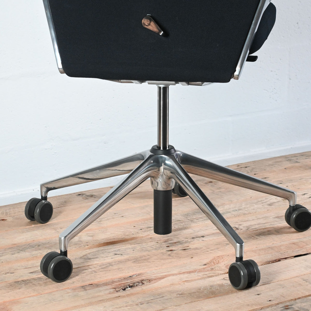 Vitra AC4 Black Fabric Office Chair, Ring Arms and Lumbar Support | Re-Lived