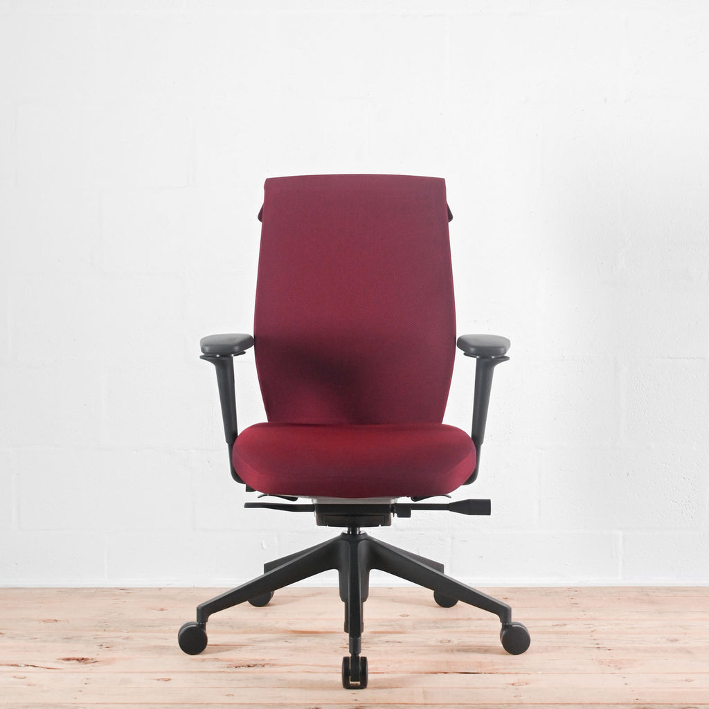 Vitra ID Cloud Dark Red Fabric Office Chair | Re-Lived