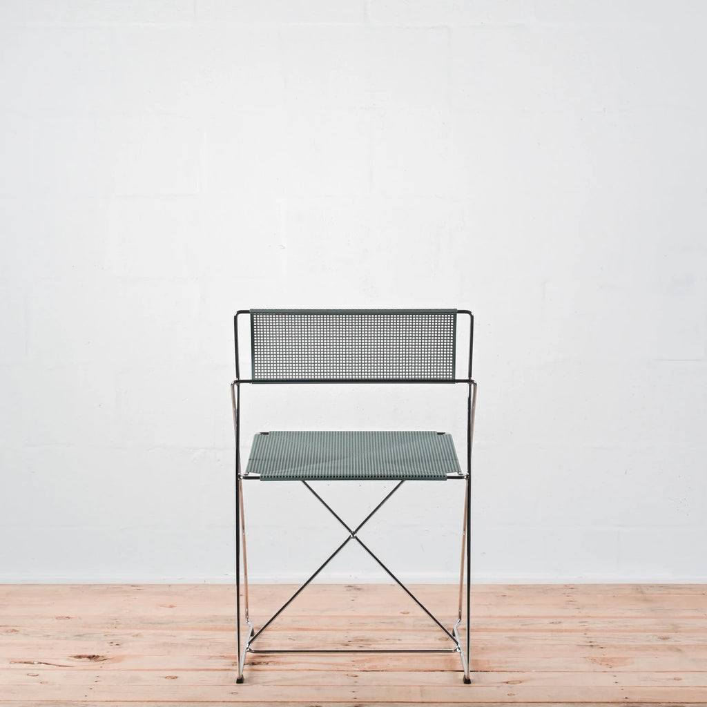 HAY X-Line Moss / Chrome Outdoor Chair | Re-Lived
