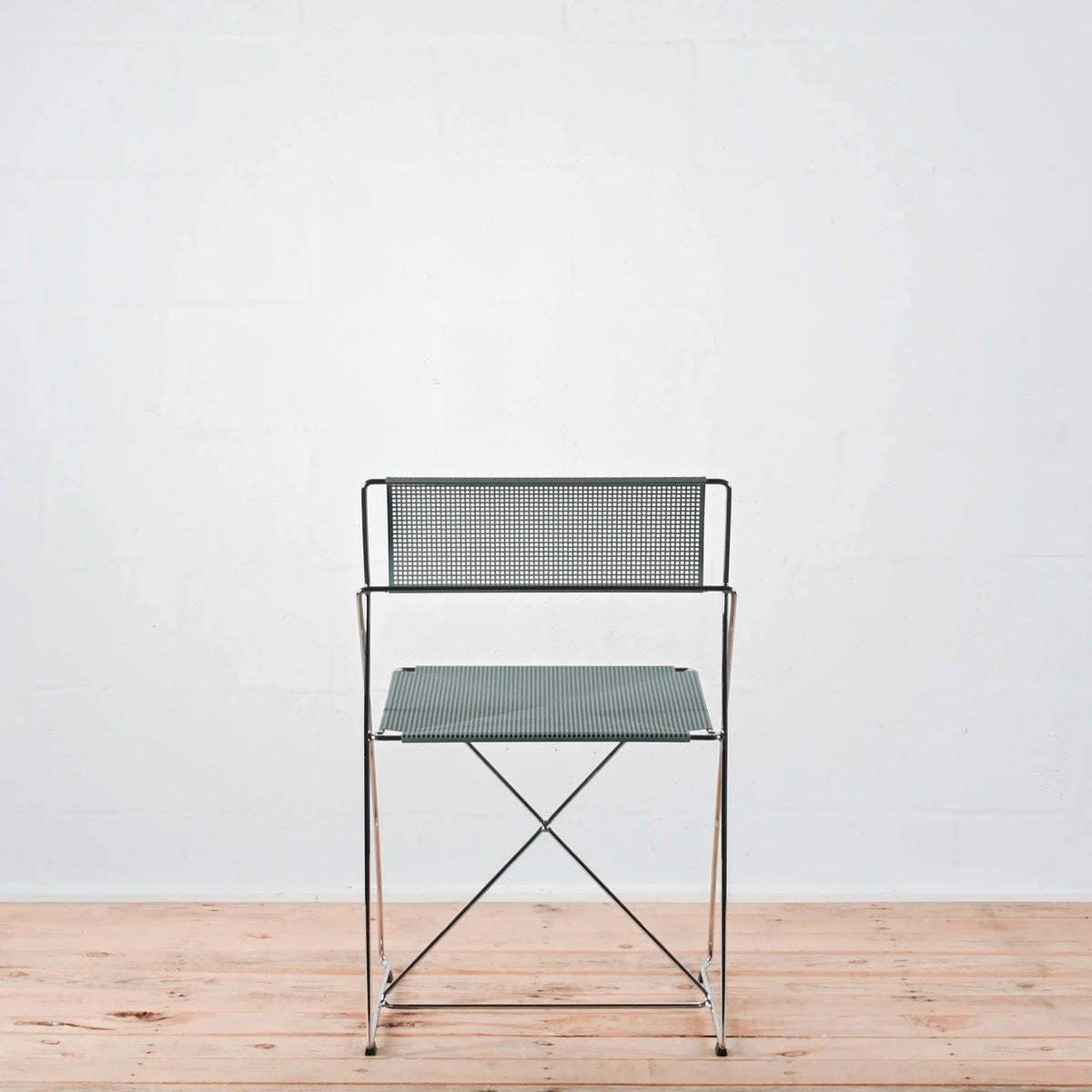 HAY X-Line Moss / Chrome Outdoor Chair | Re-Lived