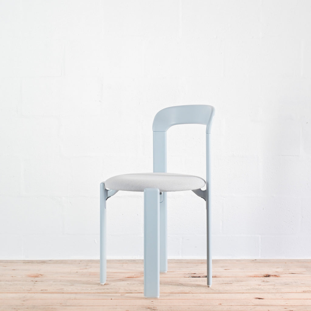 HAY Rey Slate Blue Chair with Upholstered Seat | Re-Lived