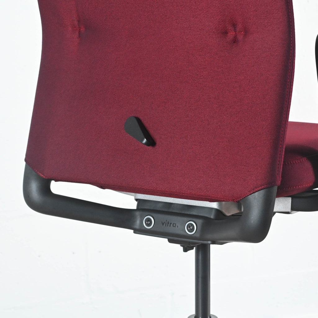 Vitra ID Trim Reflect Red Fabric Office Chair | Re-Lived