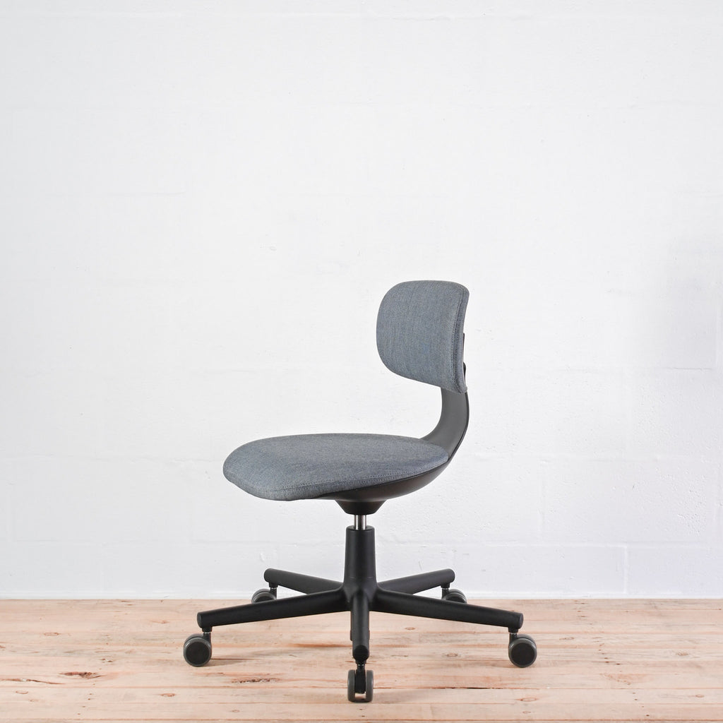 Vitra Rookie Blue Grey Melange Fabric Chair | Re-Lived