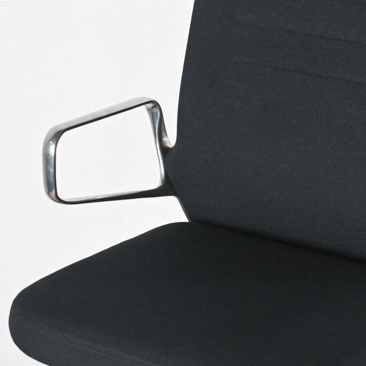 Vitra AC4 Black Fabric Office Chair, Ring Arms and Lumbar Support | Re-Lived