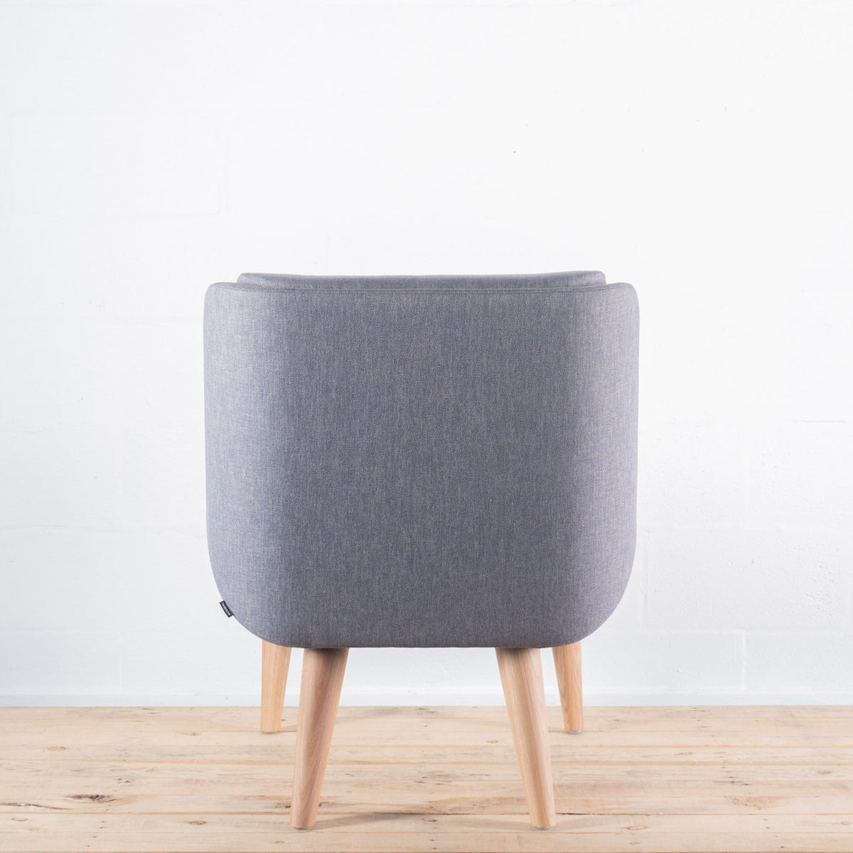 NaughtOne Hush Low Lounge Chair, Oak Legs, Crossroad Fabric