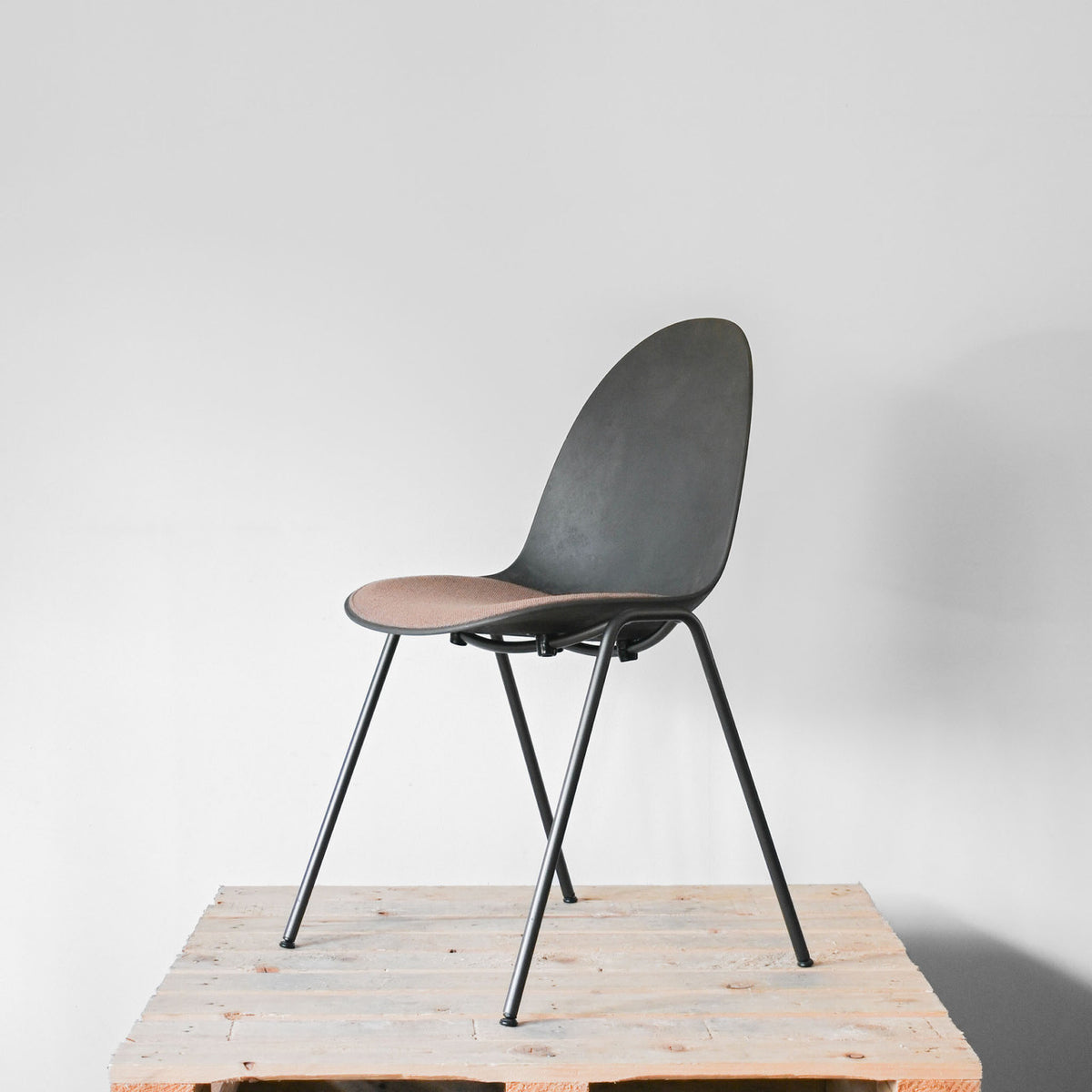 Mater Eternity Side Chair Upholstered Seat Rust Fabric | Re-Lived
