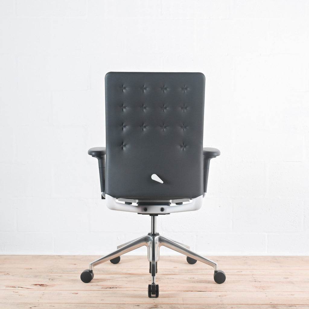 Vitra ID Trim Asphalt / Nero Leather Office Chair | Re-Lived