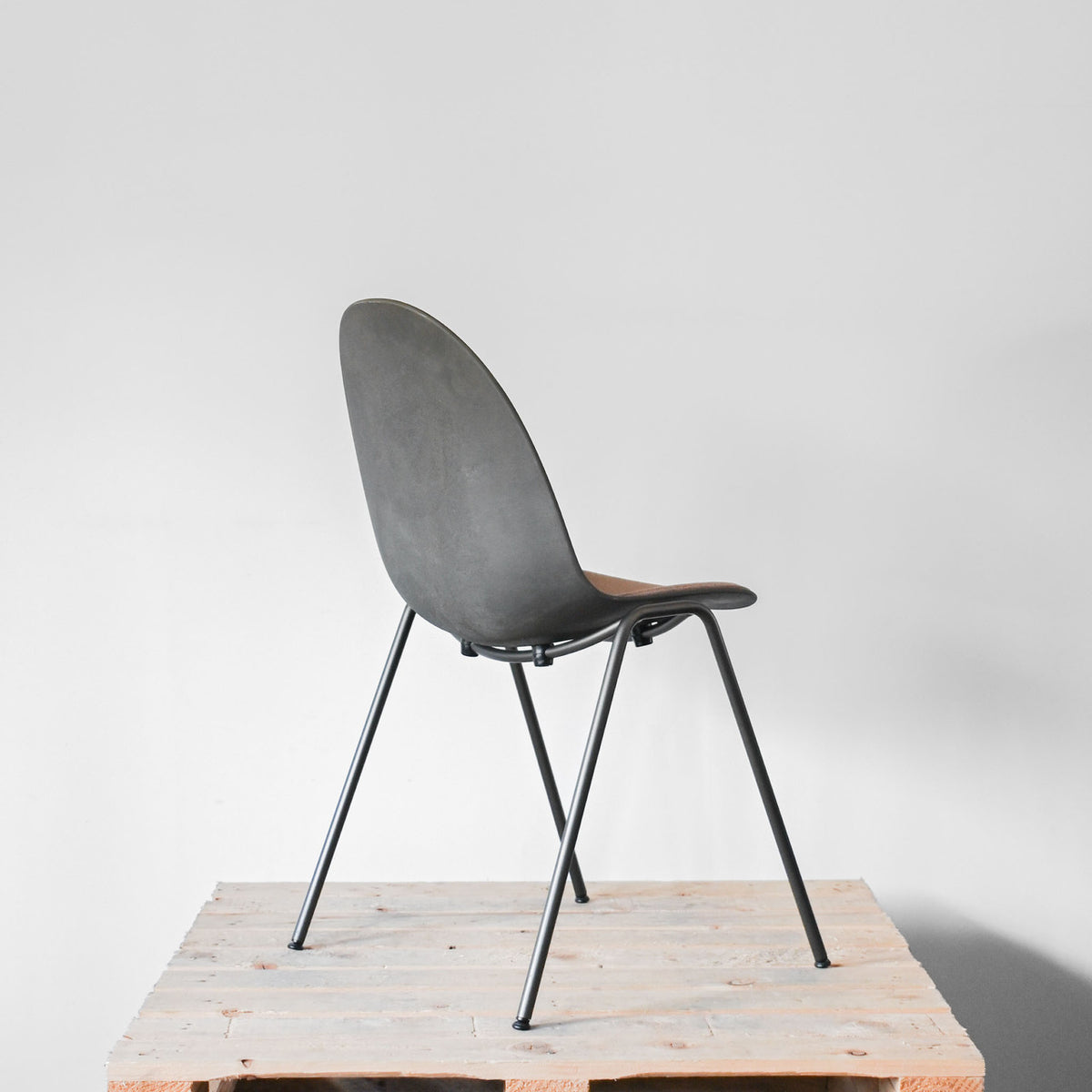 Mater Eternity Side Chair Upholstered Seat Rust Fabric | Re-Lived